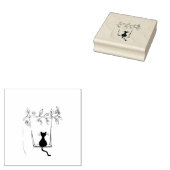 Tampons Encreurs Cat On Swing Wood Stamp (Tamponné)