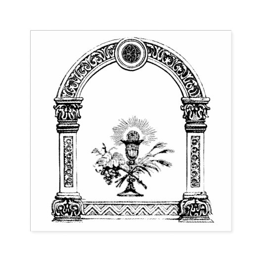 Tampons Encreurs Catholique Chalice Hôte Saxon Frame Religieux (Impression)