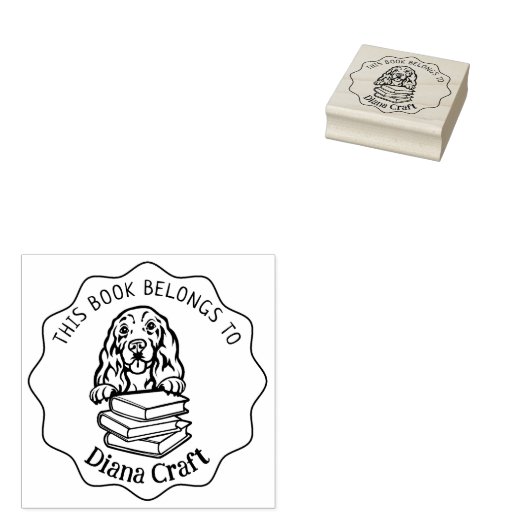 Tampons Encreurs Ce Livre Appartient À, mignon Cocker Spaniel (Tamponné)
