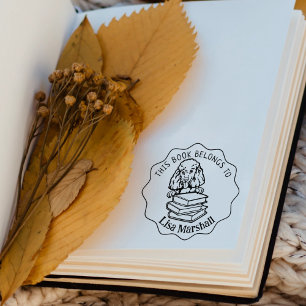 Tampons Encreurs Ce Livre Appartient À, Mignon Poodle