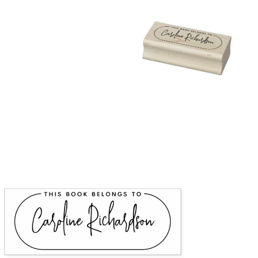 Tampons Encreurs Ce Livre Appartient À Nom de la personne en écritu (Tamponné)