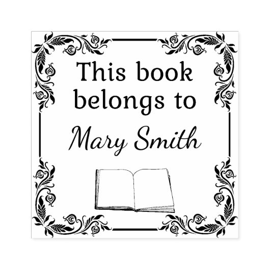 Tampons Encreurs Ce Livre Appartient À | Timbre en bois (Impression)