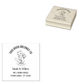 Tampons Encreurs Ce livre appartient au nom Adresse Plaque de réser (Tamponné)