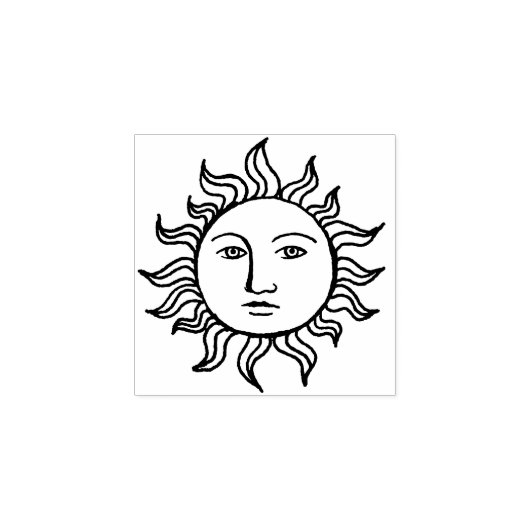 Tampons Encreurs Céleste Face Soleil Été Journalisation Scrapbookin (Impression)