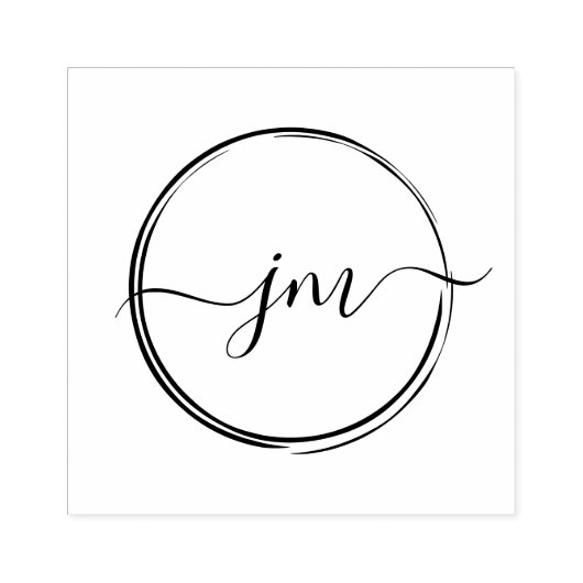 Tampons Encreurs Cercle-Art, Monogramme, Timbre d'écriture (Impression)