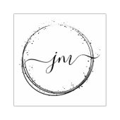 Tampons Encreurs Cercle Dots-Art, Monogramme, Écriture manuscrite (Impression)