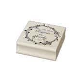 Tampons Encreurs Cercle Roses Romantiques Enregistrer La Date (Tampon)