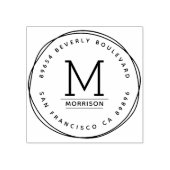 Tampons Encreurs Cercles à main | Adresse initiale de retour person (Impression)