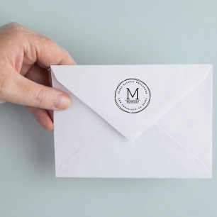 Tampons Encreurs Cercles à main   Adresse initiale de retour person