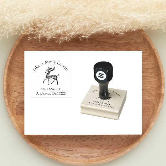 Tampons Encreurs Cerf vintage tacheté Personnalisé
