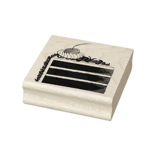 Tampons Encreurs Cerise Forêt-Noire Gâteau Slice Anniversaire Fête  (Tampon)