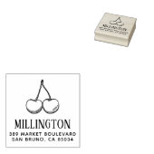 Tampons Encreurs Cerises dessinées à la main Nom de famille et adre (Tamponné)