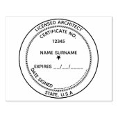 Tampons Encreurs Certificat d'architecte agréé sans date d'expirati (Impression)