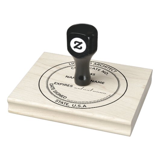 Tampons Encreurs Certificat d'architecte agréé sans date d'expirati (Tampon)