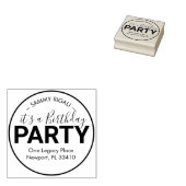 Tampons Encreurs C'est une fête d'anniversaire Adresse de retour (Tamponné)