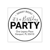 Tampons Encreurs C'est une fête d'anniversaire Adresse de retour (Impression)