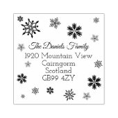 Tampons Encreurs Charmant Noël Snowflake Adresse (Impression)