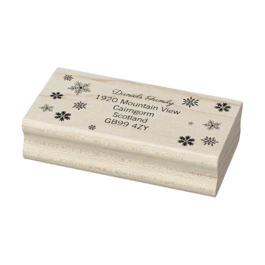 Tampons Encreurs Charming Christmas Snowflake Address (Tampon)