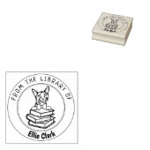 Tampons Encreurs Chat Abyssinien, Livre De La Bibliothèque De (Tamponné)