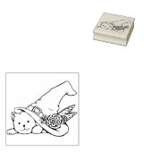 Tampons Encreurs chat avec timbre art casquette sorcier (Tamponné)