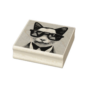 Tampons Encreurs CHAT cool LUNETTES DE SOLEIL EN CAOUTCHOUC