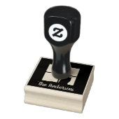 Tampons Encreurs Chat dans la fenêtre Simple Modern Script Nom mign (Tampon)