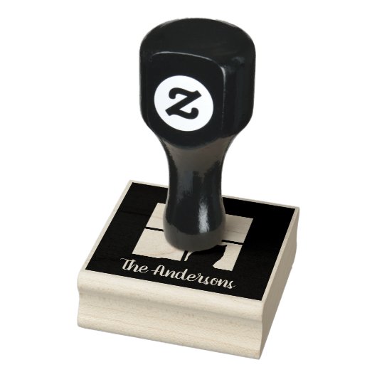 Tampons Encreurs Chat dans la fenêtre Simple Modern Script Nom mign (Tampon)