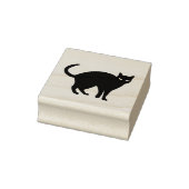 Tampons Encreurs Chat éffrayant avec un timbre d'art en arrière-pla (Tampon)