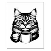 Tampons Encreurs Chat et café amusant (Impression)