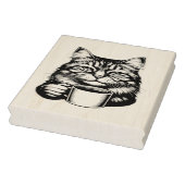 Tampons Encreurs Chat et café amusant (Tampon)