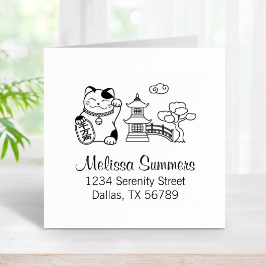 Tampons Encreurs Chat Lucky Japonais, Maneki Neko Adresse 2