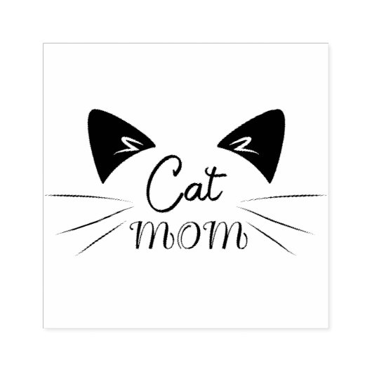 Tampons Encreurs Chat Maman Mère Amour Maman Kitty Mignonne Mignonn (Impression)