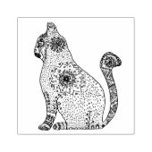 Tampons Encreurs Chat, Mandala Chat Timbre d'art en bois (Impression)