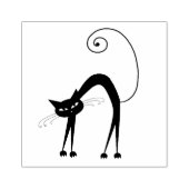 Tampons Encreurs Chat merdique Noir Kitty Timbre en caoutchouc pers (Impression)