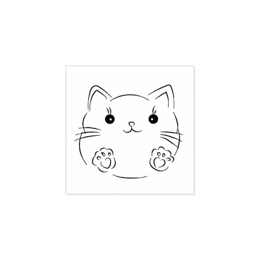 Tampons Encreurs chat mignon (Impression)