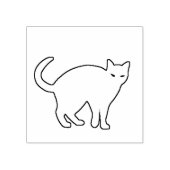 Tampons Encreurs Chat mignon avec un timbre d'art en arrière-plan (Impression)