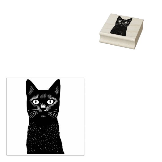 Tampons Encreurs Chat noir (Tamponné)