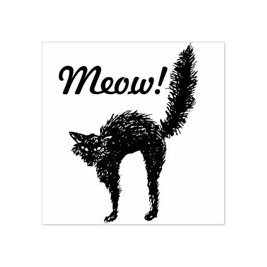 Tampons Encreurs Chat noir éffrayant (Impression)
