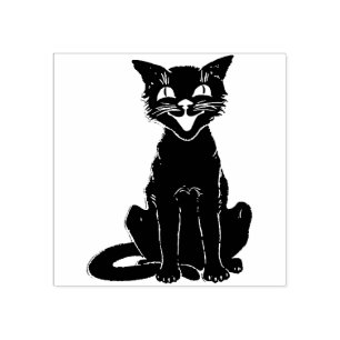 Tampons Encreurs Chat noir vintage