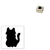 Tampons Encreurs Chat solide Kitten Animal Silhouette Plan (Tamponné)