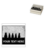 Tampons Encreurs Chats dans le Timbre en caoutchouc clair de lune (Tamponné)