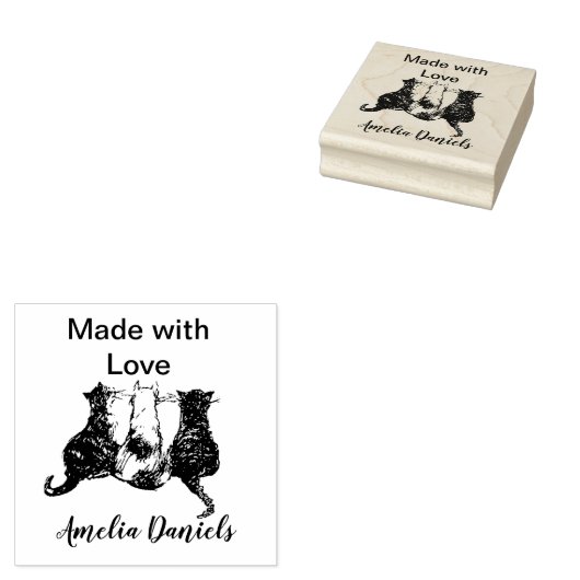Tampons Encreurs Chats mignons fabriqués à la main par (Tamponné)