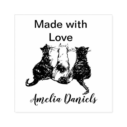 Tampons Encreurs Chats mignons fabriqués à la main par (Impression)
