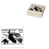 Tampons Encreurs Chatte volante classique Halloween chat noir (Tamponné)