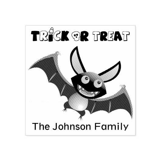 Tampons Encreurs Chauve-souris Halloween Friandise ou Farceur (Impression)