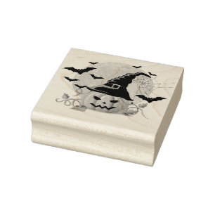 Tampons Encreurs Chauves-souris citrouilles et lune