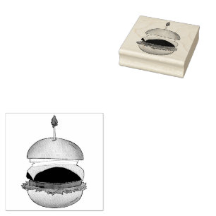 Tampons Encreurs Cheeseburger Hamburger Fromer Burger Bun
