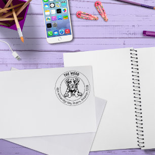 Tampons Encreurs Chesapeake Bay Retriever Chien Retour Adresse Fami