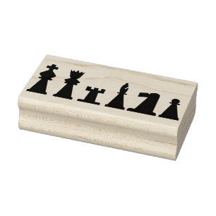 Tampons Encreurs chess pieces silhouette timbre art