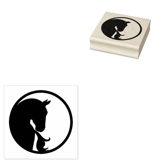 Tampons Encreurs Cheval dans le Timbre en caoutchouc circulaire (Tamponné)